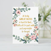 Een echt geweldige baas, bedankt (Staand voorkant)