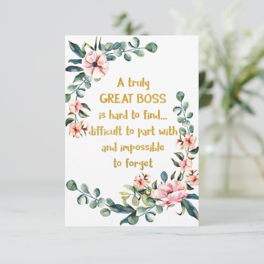 Een echt geweldige baas, bedankt (Staand voorkant)