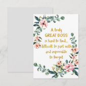 Een echt geweldige baas, bedankt (Voorkant / Achterkant)