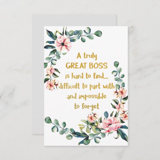 Een echt geweldige baas, bedankt (Voorkant / Achterkant)