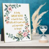 Een echt geweldige baas, bedankt fotoplaat (Zijkant)