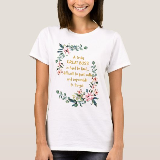 Een echt geweldige baas, bedankt t-shirt (Voorkant)