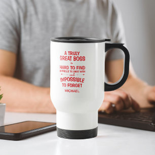 Een echt geweldige baas gepersonaliseerd rood en w koffiemok