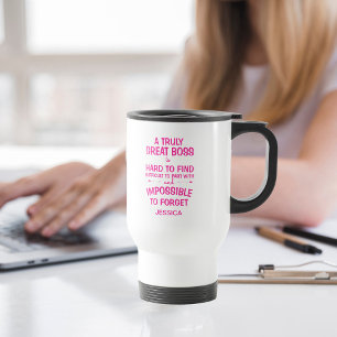 Een echt geweldige baas gepersonaliseerde hot pink koffiemok