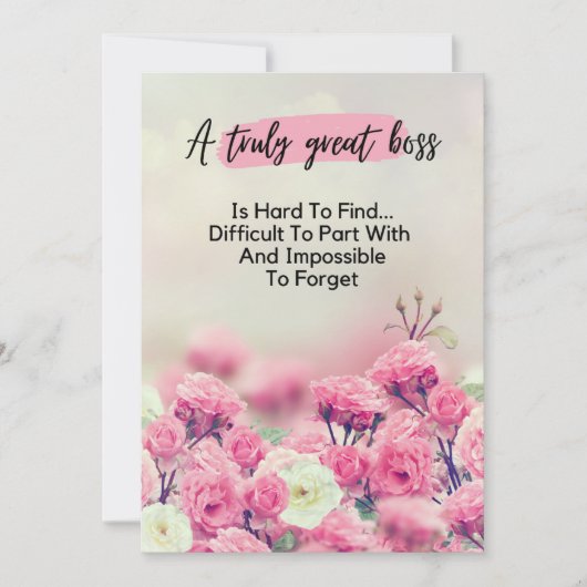 Een echt geweldige baas is moeilijk te begrijpen kaart (Voorkant)