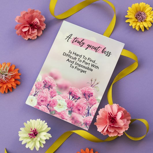 Een echt geweldige baas is moeilijk te begrijpen kaart