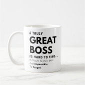 Een echt geweldige boss Dank u voor uw waardering Koffiemok (Links)
