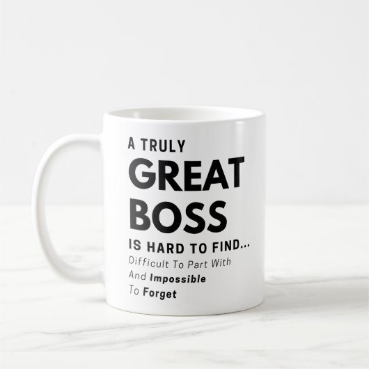 Een echt geweldige boss Dank u voor uw waardering Koffiemok (Links)