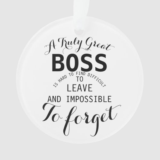 Een echt geweldige cadeautitel voor Boss Boss Ornament (voorkant)