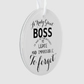 Een echt geweldige cadeautitel voor Boss Boss Ornament (voorkant)