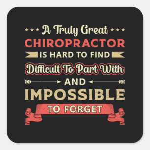 Een echt geweldige Chiropractor-ruggengraat Vierkante Sticker