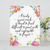 Een echt geweldige coach citaat Coach bedankcadeau Kaart (Staand voorkant)