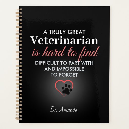 Een echt geweldige dierenarts – gepersonaliseerde planner (Voorkant)