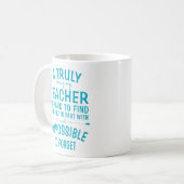 Een echt geweldige docent Turquoise Aqua Coffee Mo Koffiemok (Voorkant links)