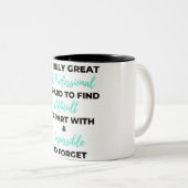 Een echt geweldige HR-professional is moeilijk om Tweekleurige Koffiemok (Voorkant rechts)