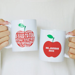 Een echt geweldige leraar Apple typografie Koffiemok