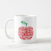 Een echt geweldige leraar Apple typografie Koffiemok (Links)
