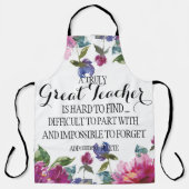 Een echt geweldige leraar Dank u voor het cadeautj Schort (Voorkant)