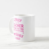 Een echt geweldige leraar Hot Pink Coffee Mok (Voorkant links)