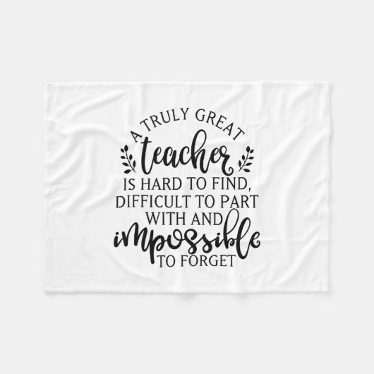 Een echt geweldige leraar is moeilijk te vinden fleece deken (Voorkant (Horizontaal))