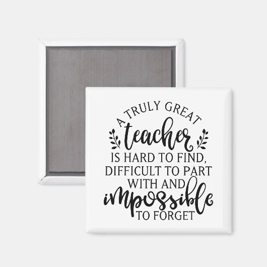 Een echt geweldige leraar is moeilijk te vinden magneet (Voorkant / Achterkant)