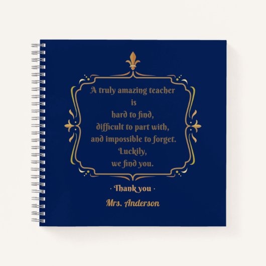 Een echt geweldige leraar is moeilijk te vinden n notitieboek (Voorkant)