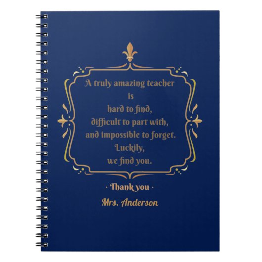 Een echt geweldige leraar is moeilijk te vinden  notitieboek (Voorkant)