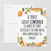 Een echt geweldige medewerker briefkaart (Voorkant / Achterkant)