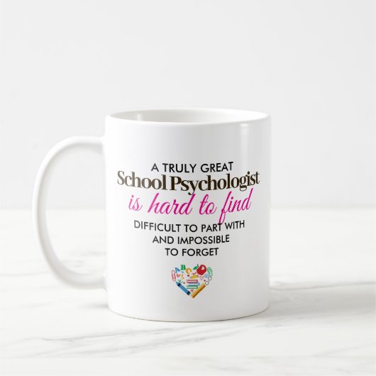 Een echt geweldige schoolpsycholoog - aangepaste n koffiemok (Links)
