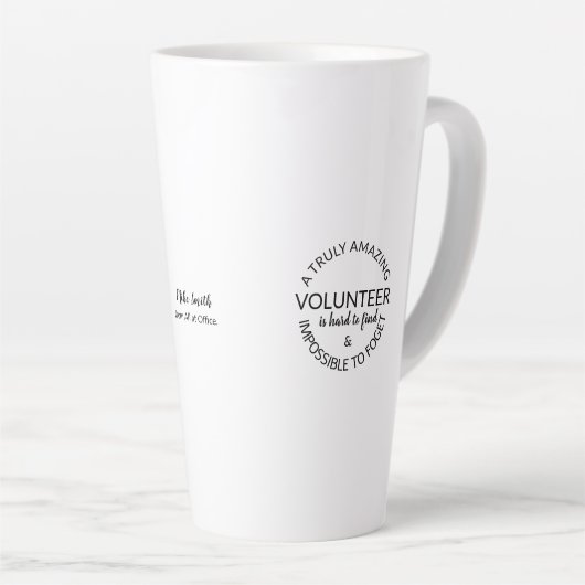 Een echt geweldige vrijwilliger latte mok (Rechterhoek)