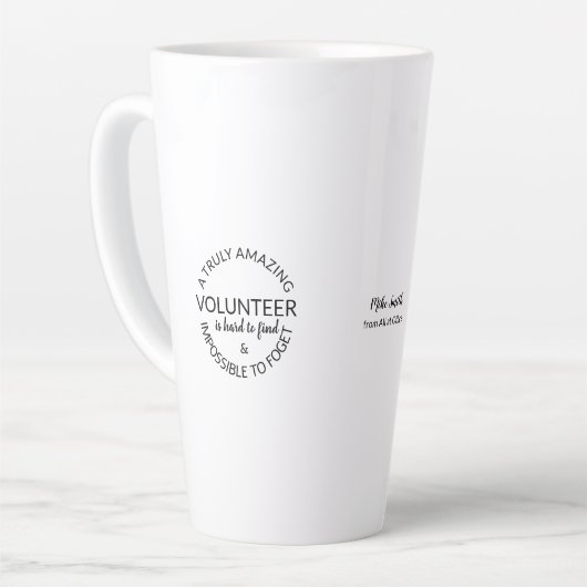 Een echt geweldige vrijwilliger latte mok (Linkerhoek)