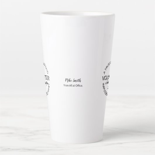 Een echt geweldige vrijwilliger latte mok (Voorkant)