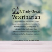 Een echt goede dierenarts acryl bord (Neutraal)