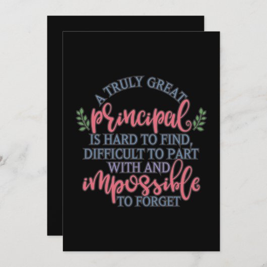 Een echt groot hoofd is moeilijk te vinden bedankkaart (Voorkant / Achterkant)