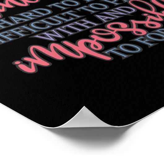 Een echt groot hoofd is moeilijk te vinden poster (Hoek)