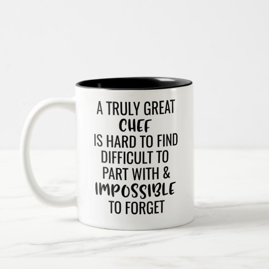 Een echt grote Chef is moeilijk te vinden om Tweekleurige Koffiemok (Links)
