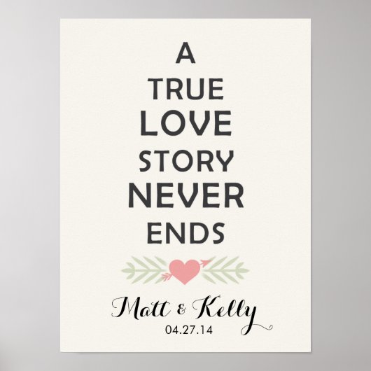 Een echt liefdesverhaal... | Canvas en Posters (Voorkant)