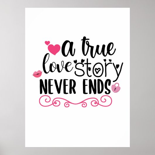 Een echt liefdesverhaal is nooit afgelopen poster (Voorkant)