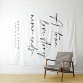 Een echt liefdesverhaal stopt nooit de bruiloft wandkleed (In Situ (horizontaal))