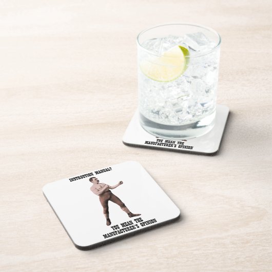 Een echt overdreven Man Bier Onderzetter (Rechterzijde)