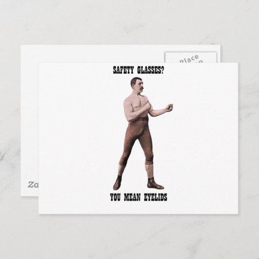 Een echt overdreven Man Briefkaart (Voorkant / Achterkant)