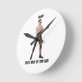 Een echt overdreven Man Ronde Klok (Hoek)