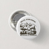 Een echt paradijs dat jaagt en Vist Ronde Button 3,2 Cm (Voorkant /achterkant)