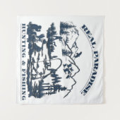 Een echt paradijs dat jaagt en Vist Wandkleed (Voorkant (horizontaal))