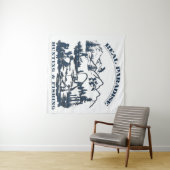 Een echt paradijs dat jaagt en Vist Wandkleed (In Situ (horizontaal))