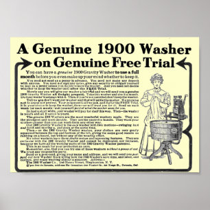 Een echt Poster van 1900 Washer