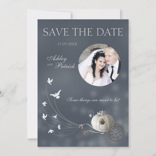 Een Echt Sprookje Voeg uw foto toe Trouwdag Kaart (Voorkant)