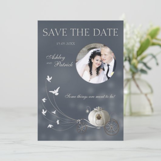 Een Echt Sprookje Voeg uw foto toe Trouwdag Kaart (Staand voorkant)