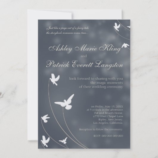 Een Echt Sprookje Voeg uw foto toe Trouwdag Kaart (Achterkant)