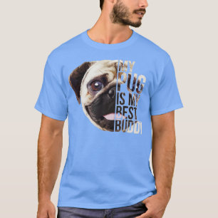 Een echt vriendenknopje PUG Cadeaut Hondenliefhebb T-shirt